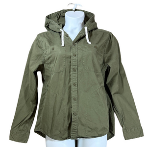 American Eagle Outfitters Olive Utility Jacket with Hood SKU1419